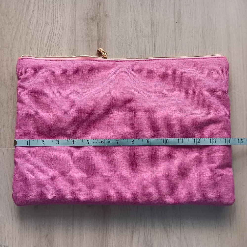 New Noted by Post-it Zip Top Canvas Laptop Pouch Magenta Pink 10